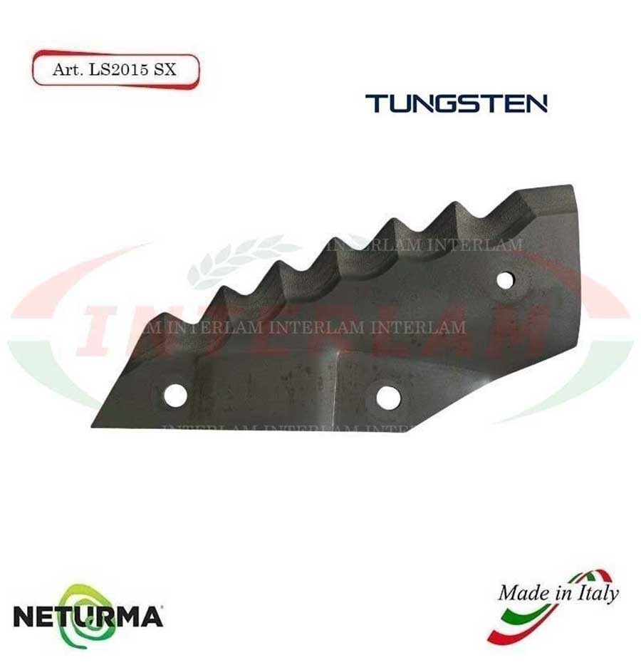 LS2015SX - Tungsten - Left - Knife for mixer wagon UNIFEED - Vertical - Toothed - FOLDED - Piegata - TRIOLET - (5 Pcs) LS2015SX - Tungsten - Left - Knife for mixer wagon UNIFEED - Vertical - Toothed - FOLDED - Piegata - TRIOLET - (5 Pcs)