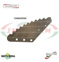 LS2021DX - TUNGSTEN - Right - Knife for mixer wagon UNIFEED - Vertical - Toothed - FARESIN - (5 Pz.)