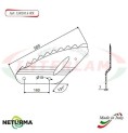 LS2014SX -Left - Knife for mixer wagon UNIFEED - Vertical - Toothed  FOLDED - TRIOLET - (5 Pz.)