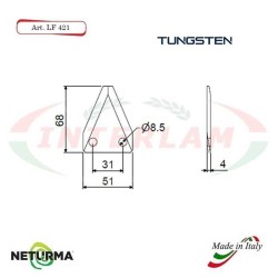 LF421T - TUNGSTENO - Lama per FRESA Carri UNIFEED  - STORTI - (25 Pz.)