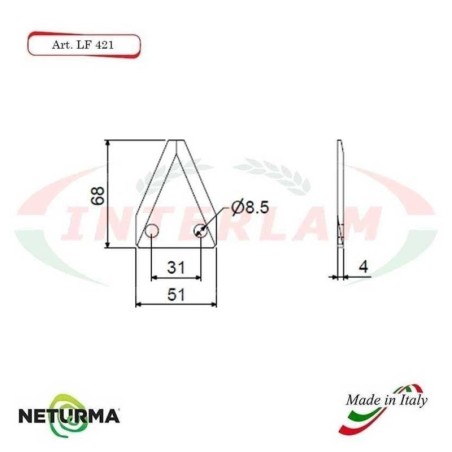LF421 - Lama per FRESA Carri UNIFEED - STORTI - (25 Pz.)