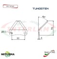 LF420T - TUNGSTENO - Lama per FRESA Carri UNIFEED - PIEGATA 45° - STORTI - (25 Pz.)