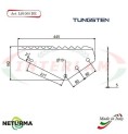 LS1000DX -TUNGSTEN - Knife for mixer wagon UNIFEED Vertical  Toothed  - LUCLAR - MUTTI - ITALMIX - OMAS - SGARIBOLDI - (5 Pcs.)