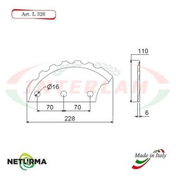 L326 - Knife for mixer wagons UNIFEED - toothed  Ø110 - SGARABOLDI - (2 Pcs.)