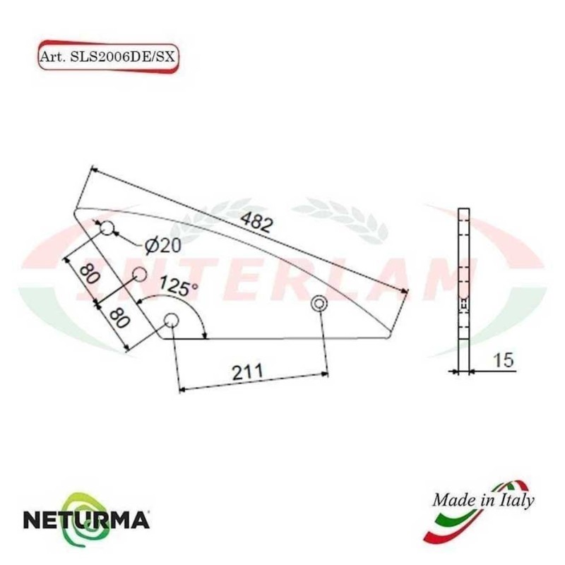 SLS 2006 DX/SX - Knife support for UNIFEED mixer wagons - LAZZARONI -- (3 Pcs.)
