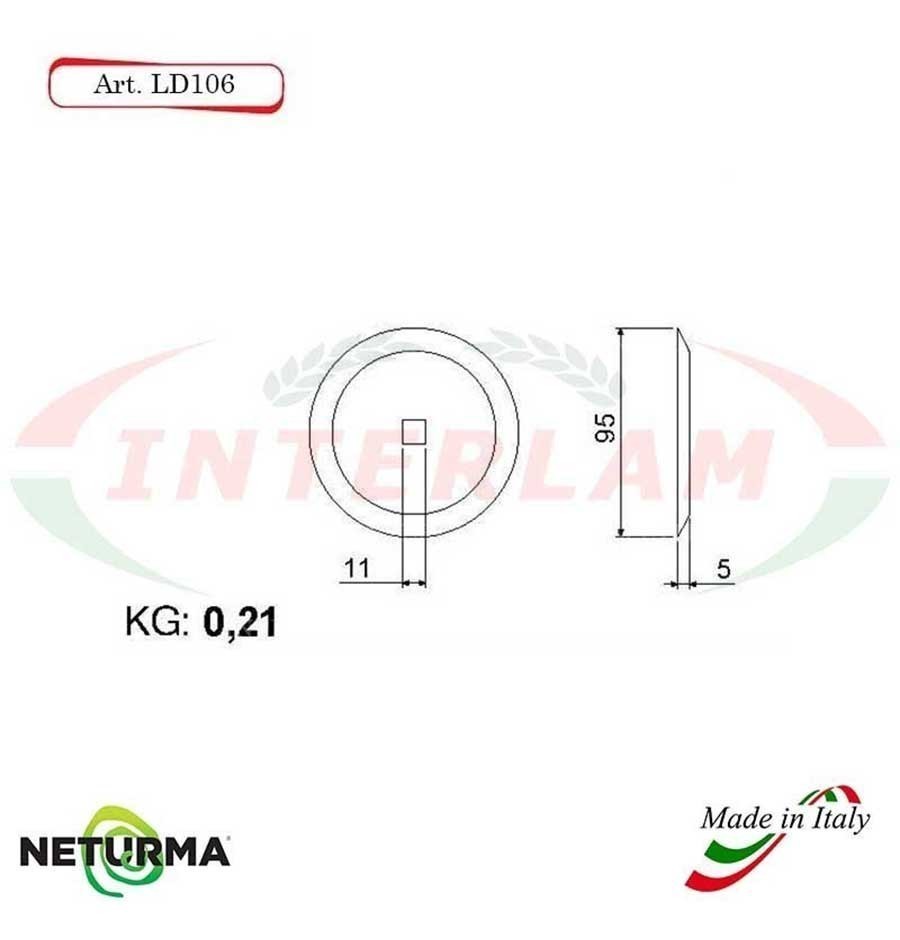 LD106 - Lama per Carri UNIFEED - Tonda - Ø95 - (25 Pz.)