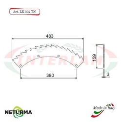 LK302 -KEMPER Forage and Corn Shredder Blades - NEW TYPE - 8 Pcs