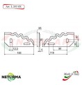 L203SX - Left toothed knife for UNIFEED horizontal mixer wagon - Ø93 - COMAG - (10 Pcs)