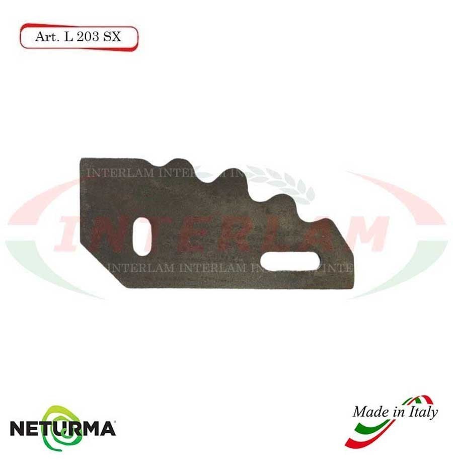 L203SX - Left toothed knife for UNIFEED horizontal mixer wagon - Ø93 - STORTI - (10 Pcs)