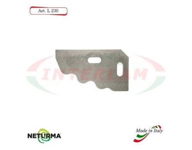 l230 - Knife for mixer wagons UNIFEED - toothed - Ø80 - (10 Pcs.)