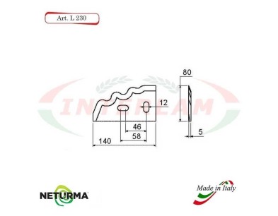 L230 - Lama per Carri UNIFEED - Dentata - Ø80 - (10 Pz.)