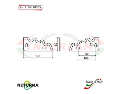 L200DX - Knife for mixer wagons UNIFEED - toothed - Ø80 - (10 Pcs.) - COMAG