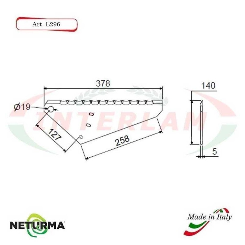 L296 - Lame per Carri Foraggeri  - comp. MARANGON (1 Pz.)