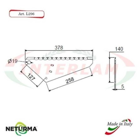 L296 - Lame per Carri Foraggeri  - comp. MARANGON (1 Pz.)