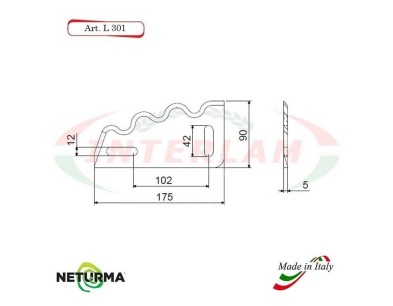L301 - Lama per Carri UNIFEED - Dentata - Ø90 - BONINO - (10 Pz.)