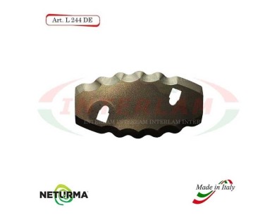 Right toothed Knife for mixer wagons UNIFEED L244DX - Ø88 - STORTI