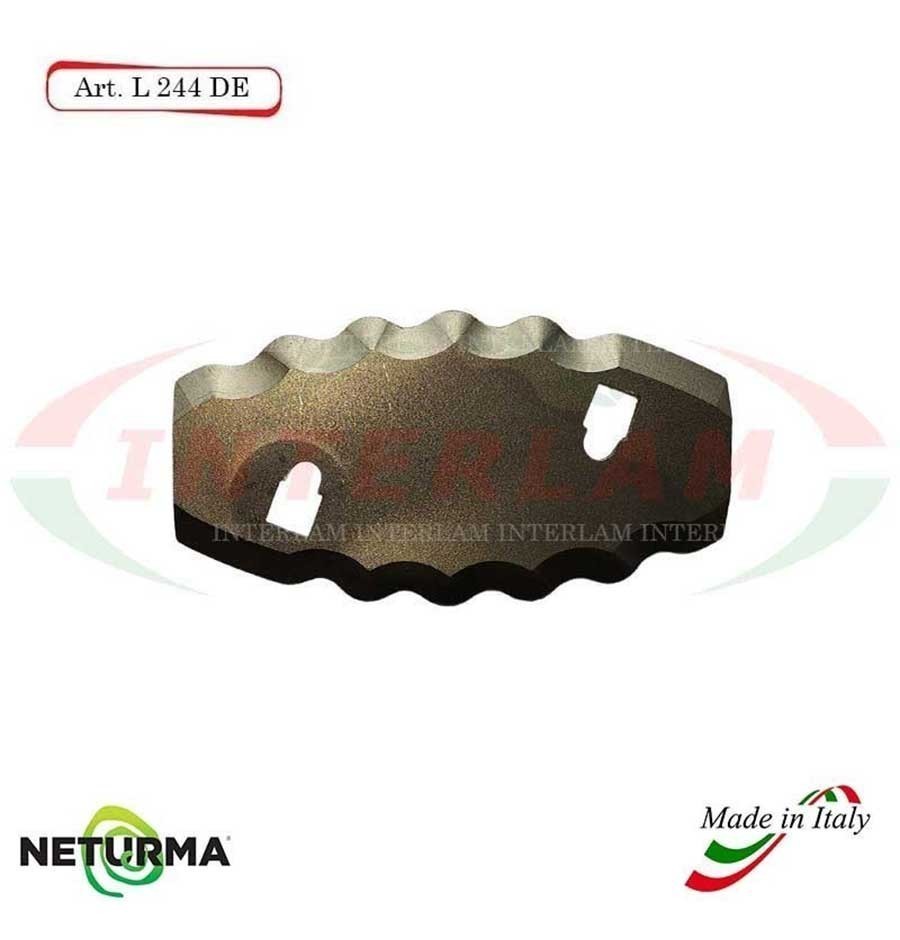 L244DX - Lama per Carri UNIFEED - Dentata - Ø88 - 2 FORI - STORTI - ST16800058 - (10 Pz.) L244DX - Lama per Carri UNIFEED - Dentata - Ø88 - 2 FORI - STORTI - ST16800058 - (10 Pz.)
