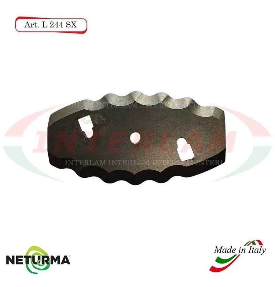 L244SX - Lama per Carri UNIFEED - Dentata - Ø88 - 2 FORI - STORTI - ST16800059 - (10 Pz.) L244SX - Lama per Carri UNIFEED - Dentata - Ø88 - 2 FORI - STORTI - ST16800059 - (10 Pz.)