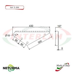 L298 - Blades for forage wagons - Toothed - Ø167 - (5 Pcs.)