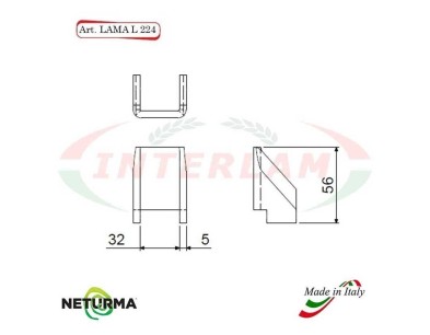 L224 -U -  Lama per Carri UNIFEED -  STORTI - (10 Pz.)