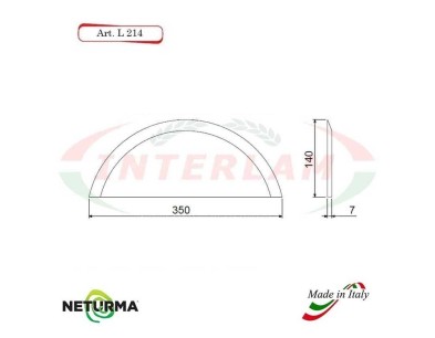 L214 - Lama per Carri UNIFEED - Liscia - Ø140 - MARMIX - No Fori - (5 Pz.)