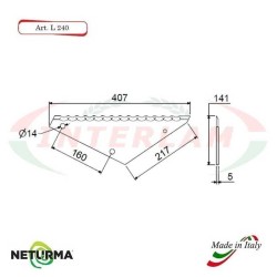 L240 - Lame per Carri Foraggeri - Dentata - Ø141 - (5 Pz.)