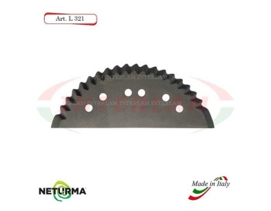 L321 - Knife for mixer wagons UNIFEED Toothed  - Ø142 - ALIECO - 5 Pcs.