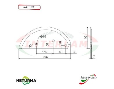 L328 - Lama per Carri UNIFEED - Liscia - Ø140 - MARMIX - ALIECO - (2 Pz.)