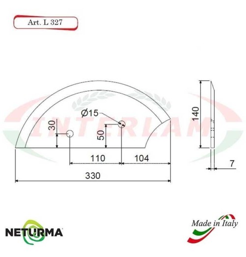 L327 - Lama per Carri UNIFEED - Liscia - Ø140 - MARMIX - ALIECO - (2 Pz.)