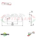 L202 - Lama per Carri UNIFEED - Dentata - Ø70 - MARMIX  (10 Pz.)