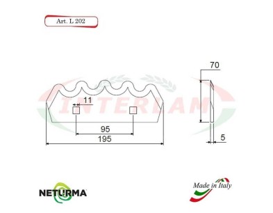 L202 - Lama per Carri UNIFEED - Dentata - Ø70 - ALIECO (10 Pz.)