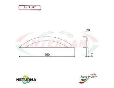 L317 - Knife for mixer wagons UNIFEED - Smooth-- Ø50 - MARMIX - (5 Pcs.)