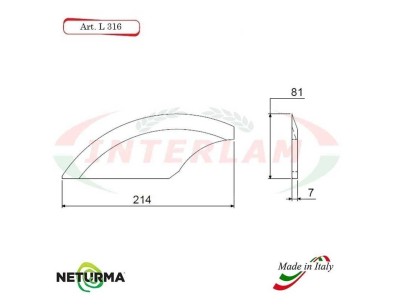 L316 - Lama per Carri UNIFEED - Liscia - Ø81 - ALIECO - (5 Pz.)