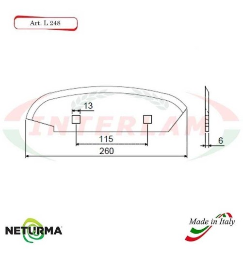 L248 - Knife for mixer wagons UNIFEED L248 Smooth - Ø 65 - STORTI - (10 Pcs.)