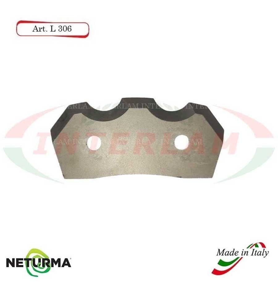 L306 - Knife for mixer wagons UNIFEED Toothed - Ø93 -  ALIECO - (5 Pcs.)
