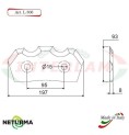 L306 - Knife for mixer wagons UNIFEED Toothed - Ø93 -  ALIECO - (5 Pcs.)