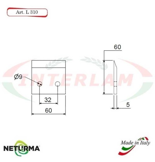 L310 - Knife for mixer wagons UNIFEED Smooth - Ø60 - MARCHINI - (15 Pcs.)