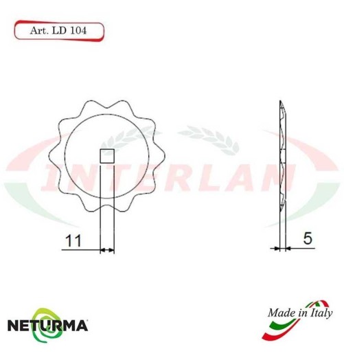 LD104 - Lama per Carri UNIFEED - Dentata - Ø95 - (25 Pz.) - FRASTO