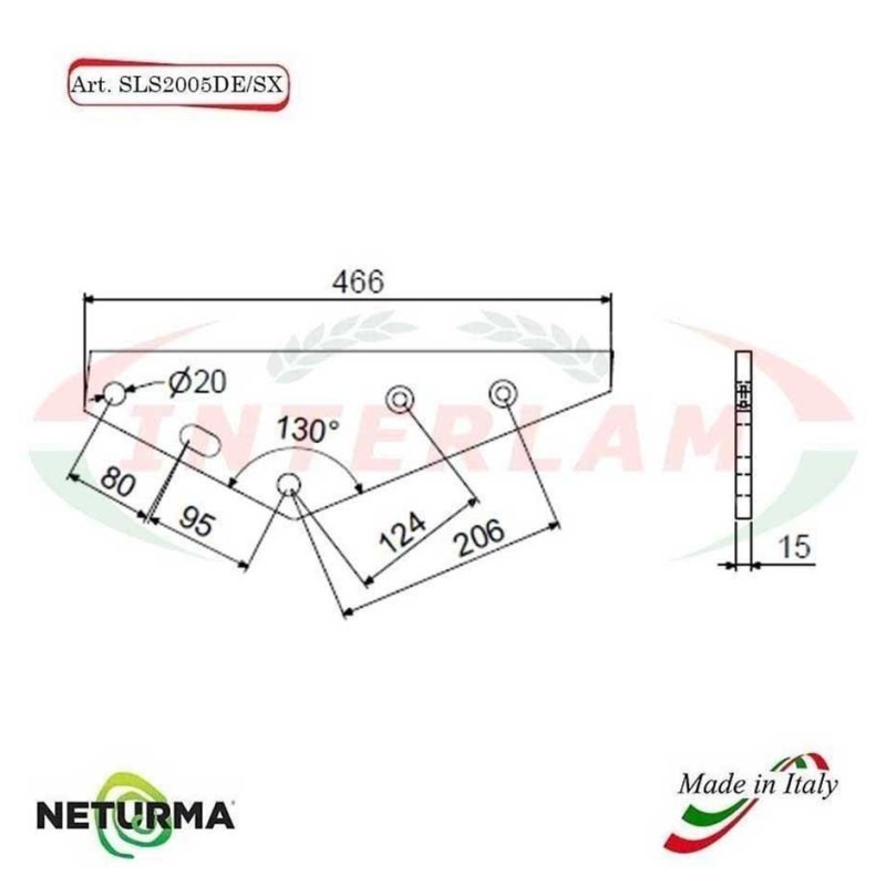 SLS 2005 DE/SX - SUPPORTO per Lame Carri UNIFEED - AGM - NUOVO - (3 Pz.)