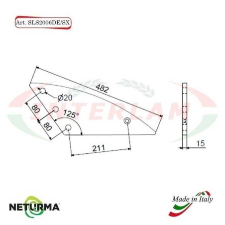 SUPPORTO per Lame Carri UNIFEED SLS 2006 DE - SX - (3 Pz.)