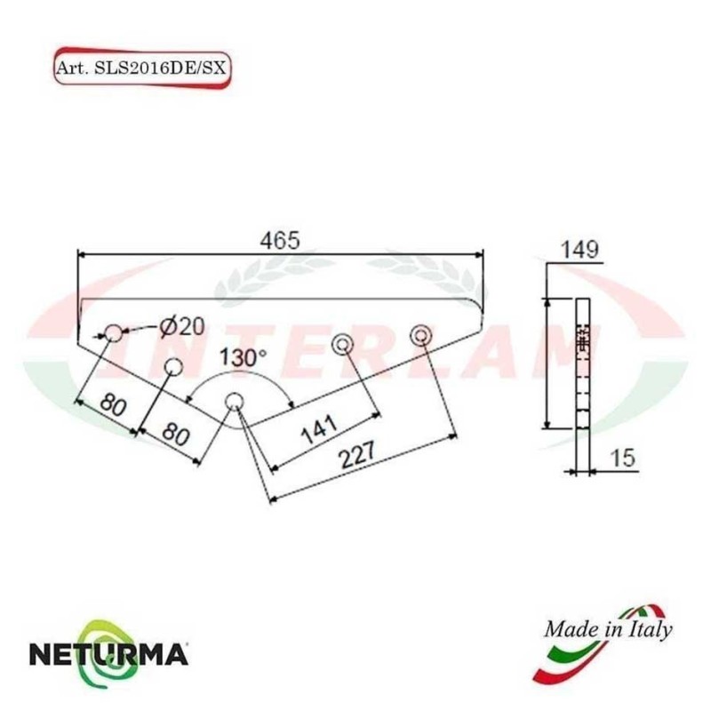 SLS 2016 DE/SX - SUPPORTO per Lame Carri UNIFEED - AGM - FARESIN - GENERALMIX - (3 Pz.) SLS 2016 DE/SX - SUPPORTO per Lame Carri UNIFEED - AGM - FARESIN - GENERALMIX - (3 Pz.)
