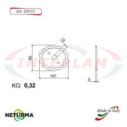 LD115 - Lama per Carri UNIFEED - Dentata - Ø95X107 - STORTI - (25 Pz.)