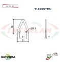 LF421T - TUNGSTENO - Lama per FRESA Carri UNIFEED  - STORTI - (25 Pz.)