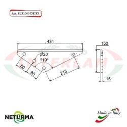 SLS 1000 DE/SX - SUPPORTO per Lame Carri UNIFEED - AGM - (3 Pz.)