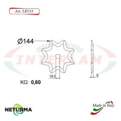 LD113 - Lama per Carri UNIFEED - Dentata - Ø144 - SEKO - (25 Pz.)