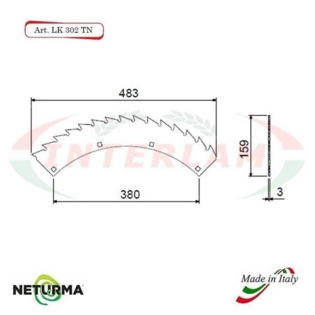 LK302 -KEMPER Forage and Corn Shredder Blades - NEW TYPE - 8 Pcs