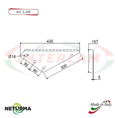 L298 - Lame per Carri Foraggeri - (5 Pz.)