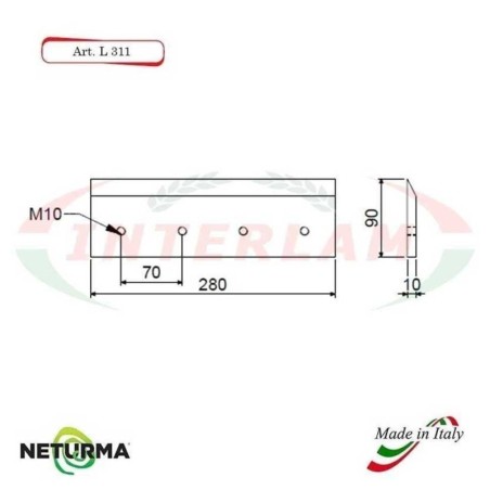 L311 - Lame per TRINCIA PAGLIA - comp. WOLAG - (4 Pz.)