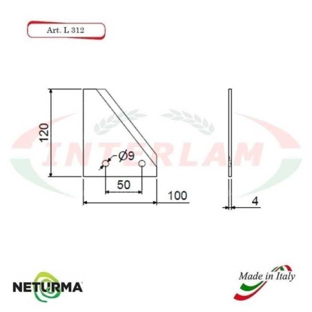 L312 - Lame per TRINCIA PAGLIA - comp. GENERALMIX - (4 Pz.)
