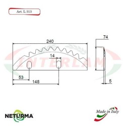 L313 - Lame per TRINCIA PAGLIA - comp. ANNOVI - (4 Pz.)